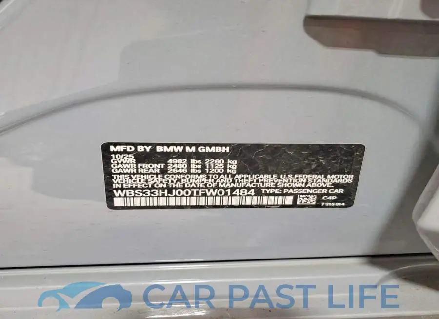 WBS33HJ00TFW01484# 12