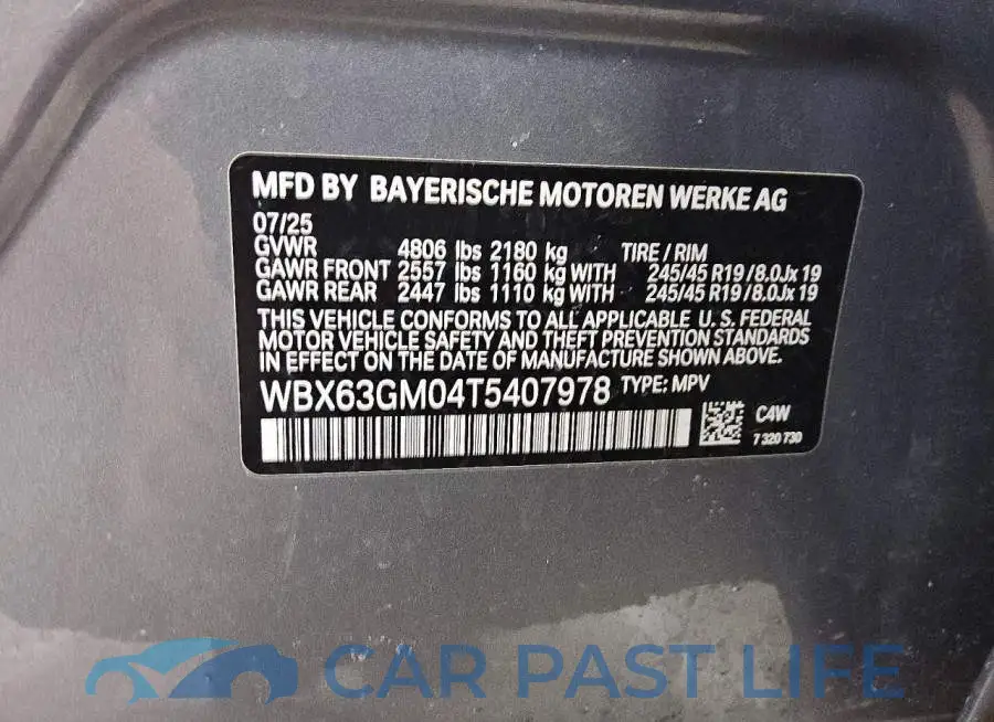 WBX63GM04T5407978# 12