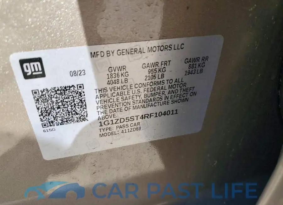 1G1ZD5ST4RF104011# 13
