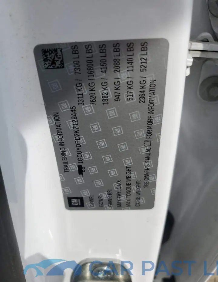 1GCUYDED2KZ128445# 12