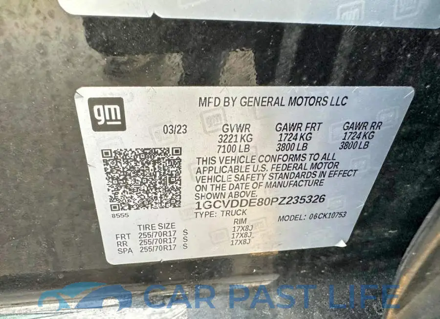 1GCVDDE80PZ235326# 10