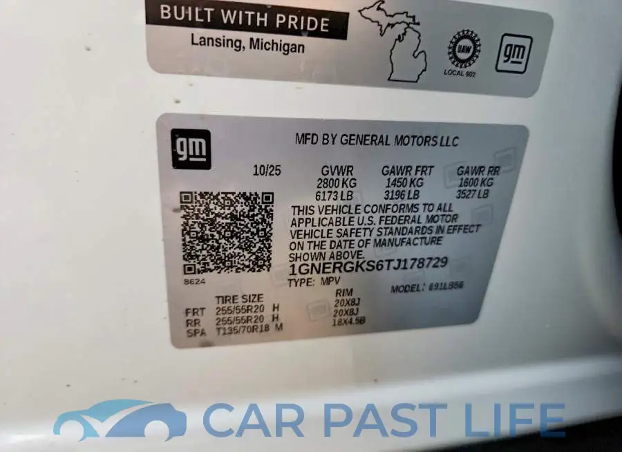 1GNERGKS6TJ178729# 14