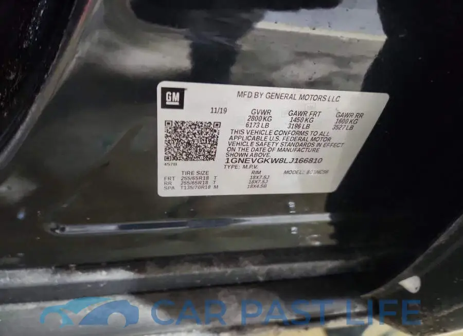 1GNEVGKW8LJ166810# 13