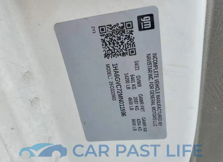 1HA6GVC72MN011596# 12