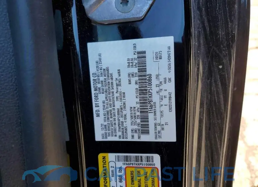 1FA6P8THXP5100860# 12