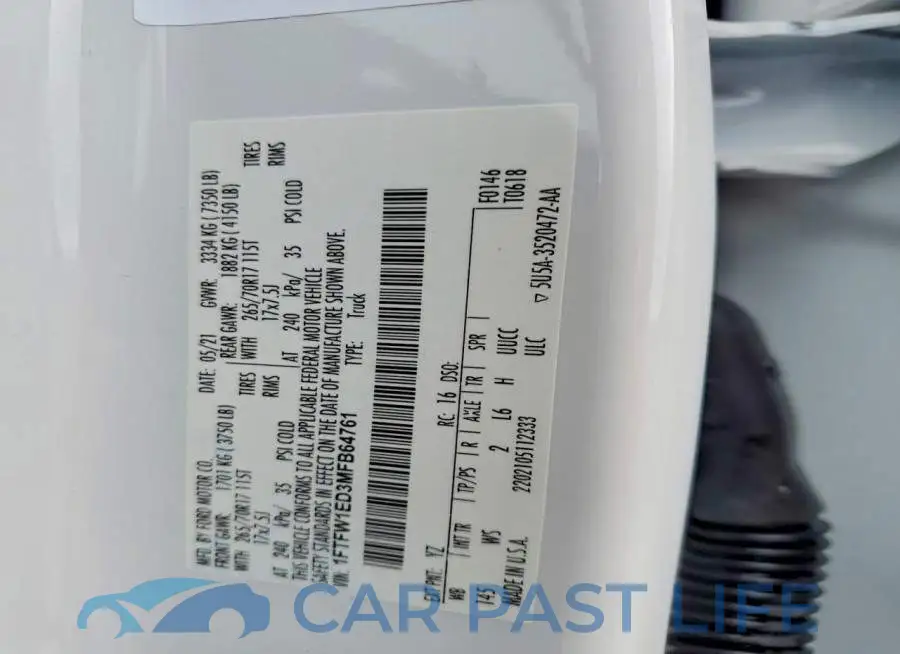 1FTFW1ED3MFB64761# 12