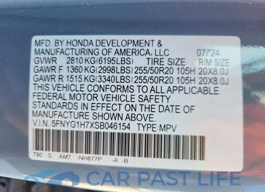 5FNYG1H7XSB046154# 14
