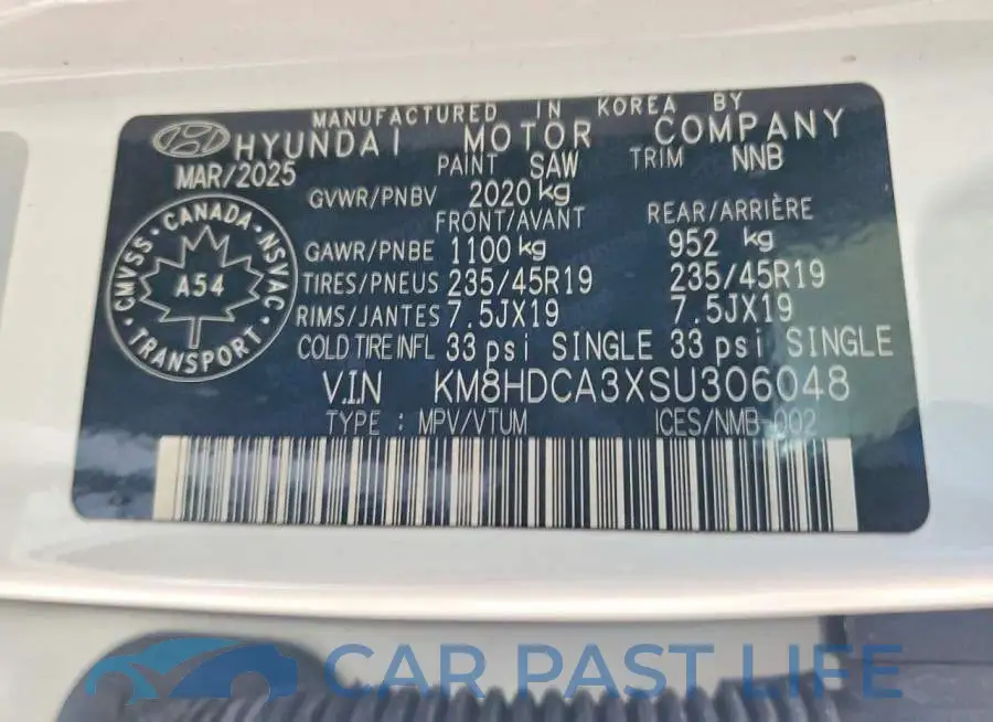 KM8HDCA3XSU306048# 13