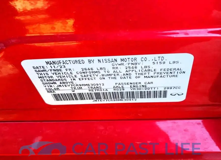 JN1EV7CR9RM630912# 12