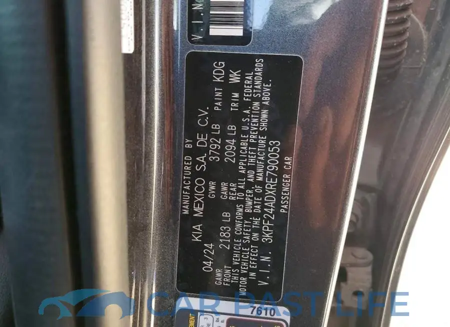 3KPF24ADXRE790053# 12