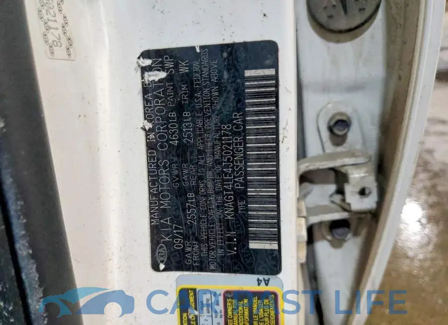 KNAGT4LE4J5021178# 12