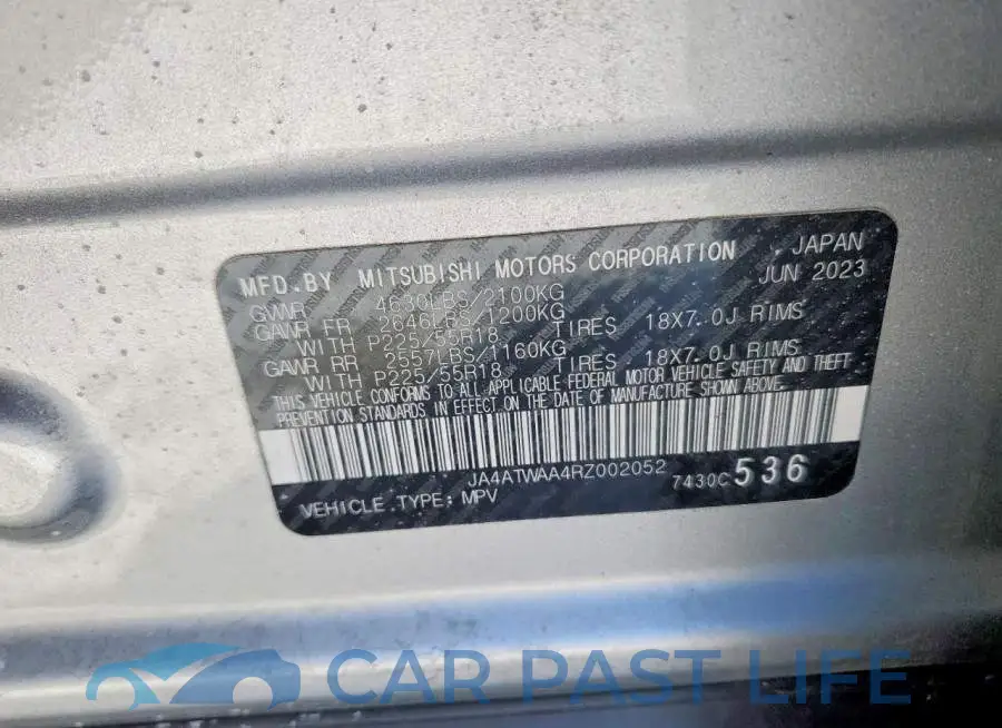 JA4ATWAA4RZ002052# 13