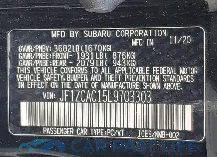 JF1ZCAC15L9703303# 13