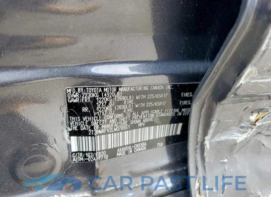 2T3MWRFV2LW078951# 13