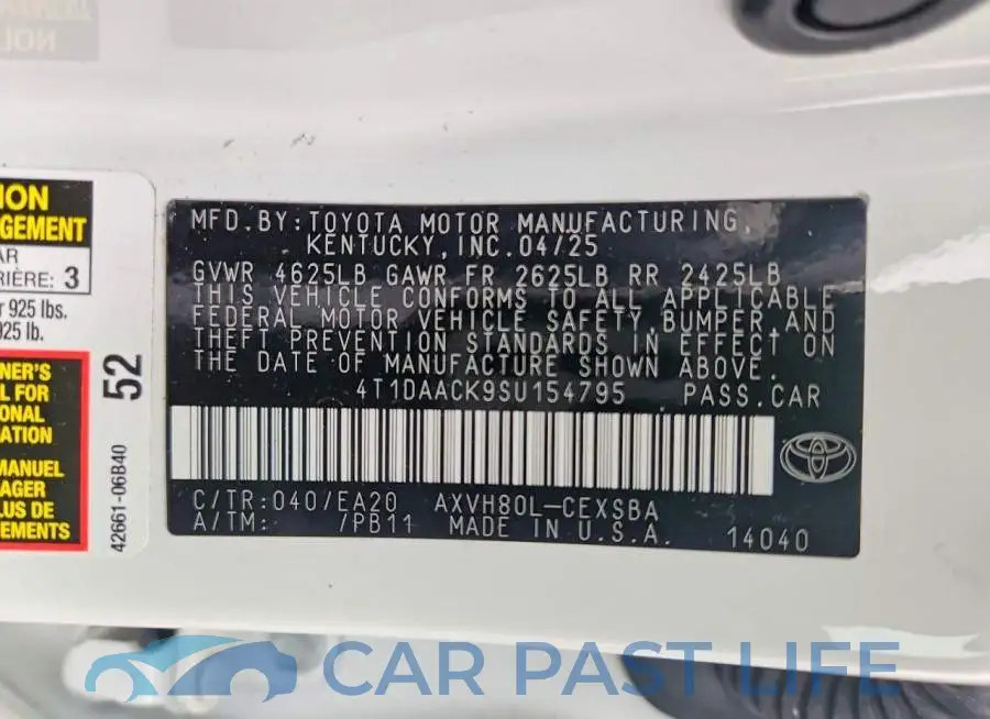 4T1DAACK9SU154795# 13