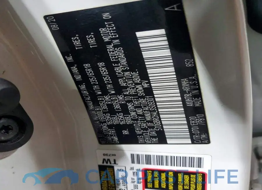 5TDGBRCH4LS509301# 13