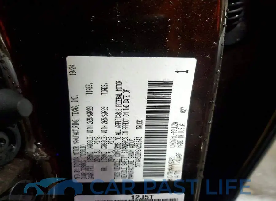 5TFWA5DB9SX251643# 12