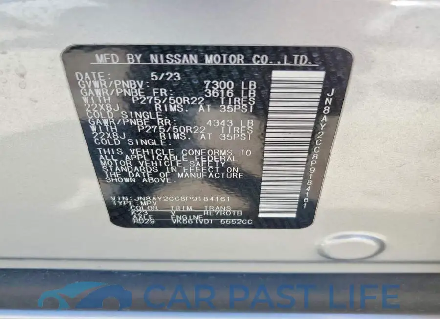 JN8AY2CC8P9184161# 13