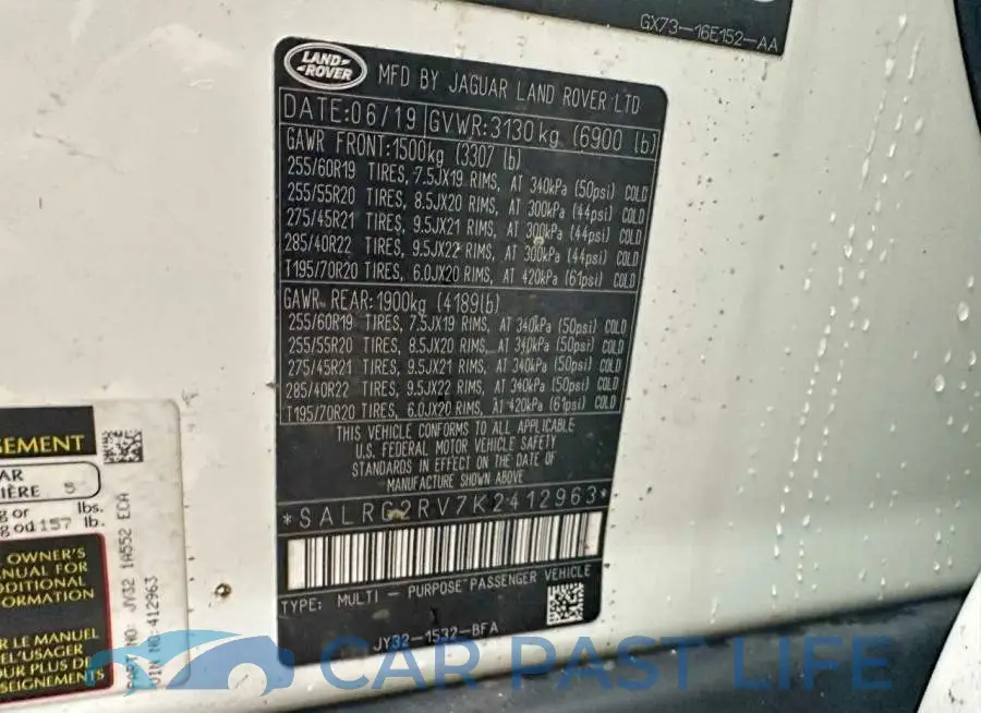 SALRG2RV7K2412963# 10