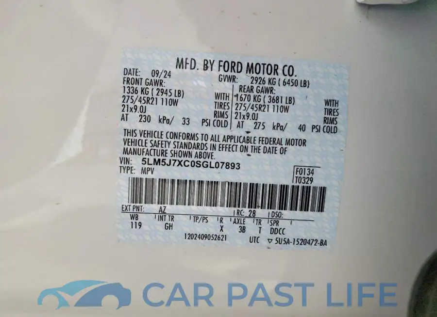 5LM5J7XC0SGL07893# 14
