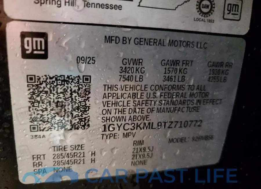 1GYC3KML9TZ710772# 12