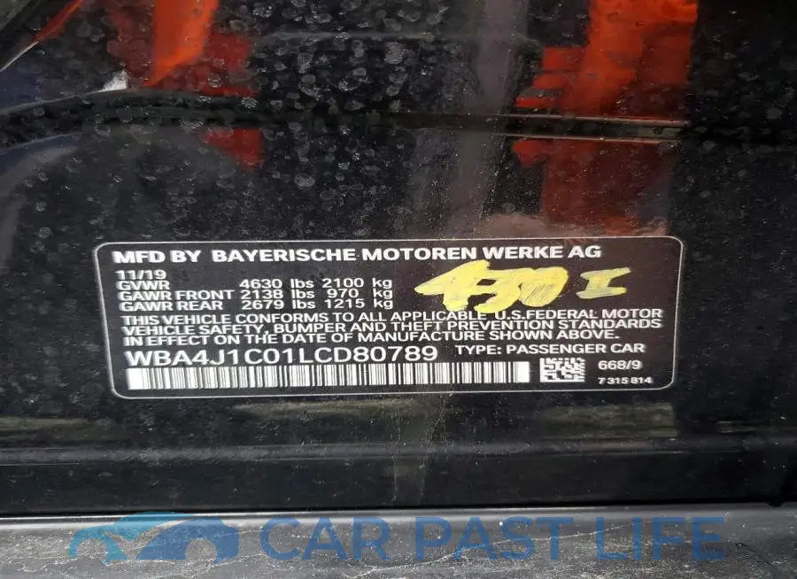 WBA4J1C01LCD80789# 12
