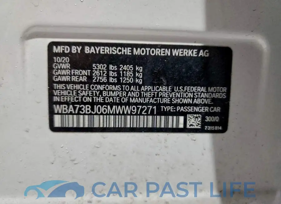 WBA73BJ06MWW97271# 13