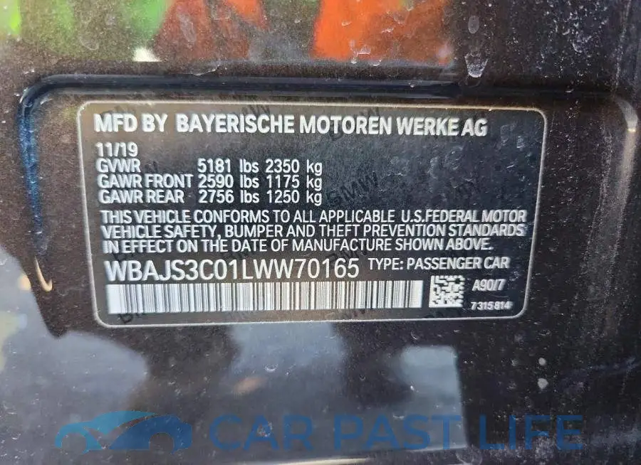 WBAJS3C01LWW70165# 13