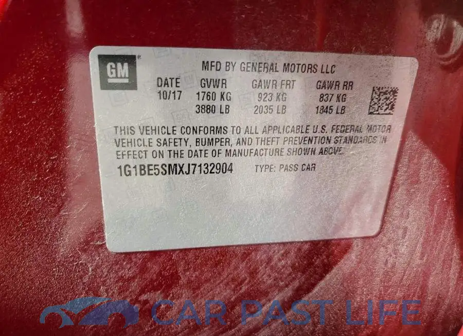 1G1BE5SMXJ7132904# 12