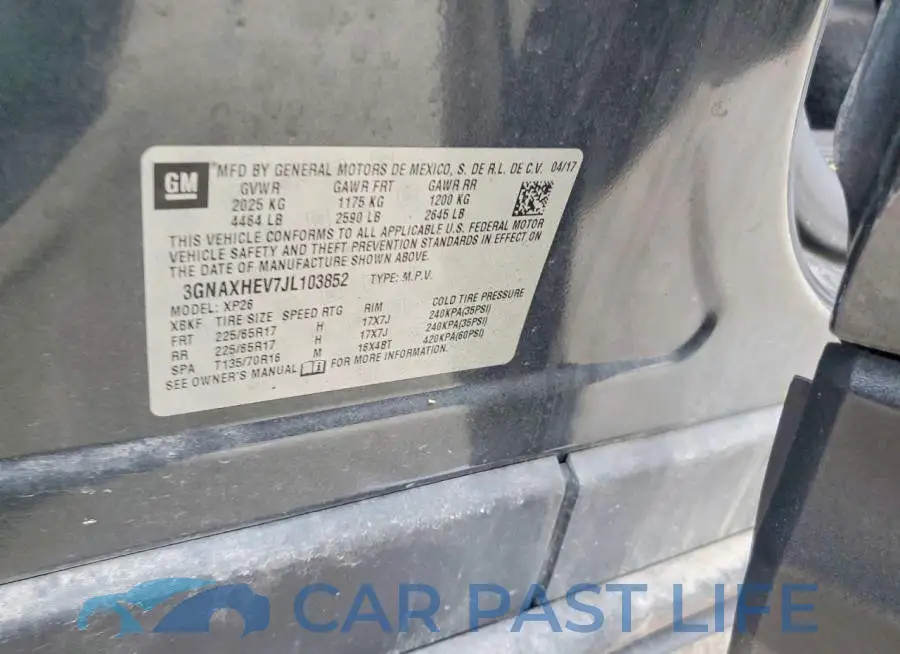3GNAXHEV7JL103852# 14