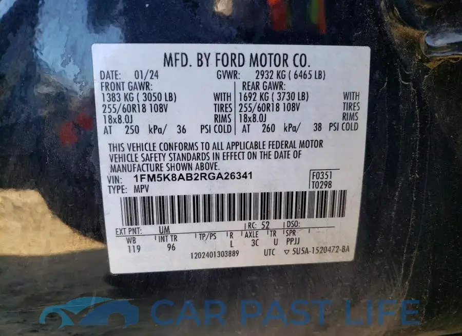 1FM5K8AB2RGA26341# 14