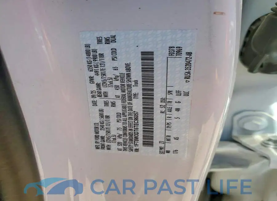 1FT8W3DT6TEC96057# 12
