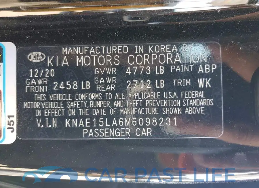 KNAE15LA6M6098231# 13