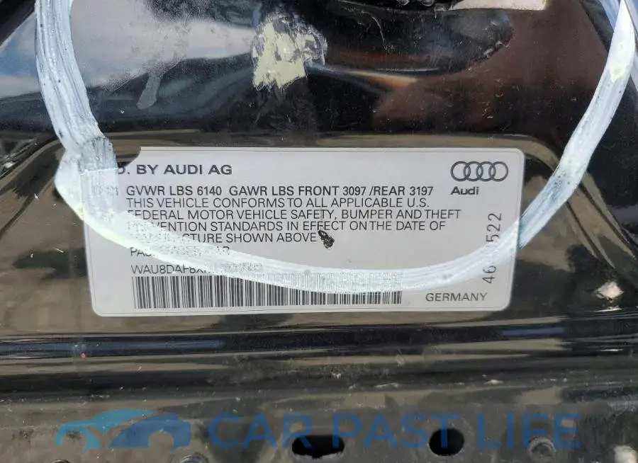 WAU8DAF8XMN031093# 12