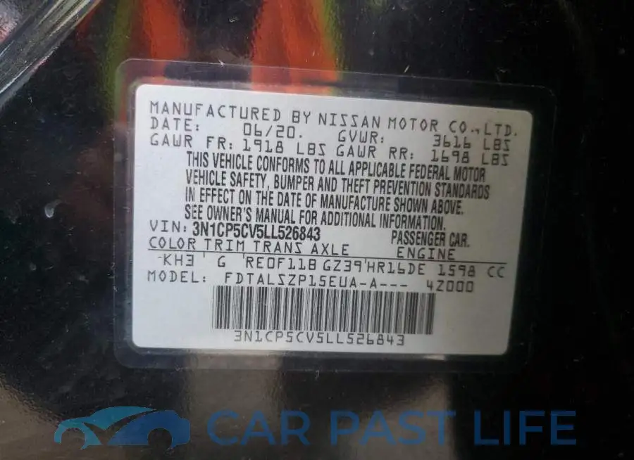3N1CP5CV5LL526843# 13