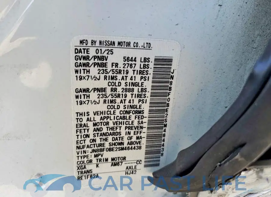 JN8BF0BE2SM464438# 13