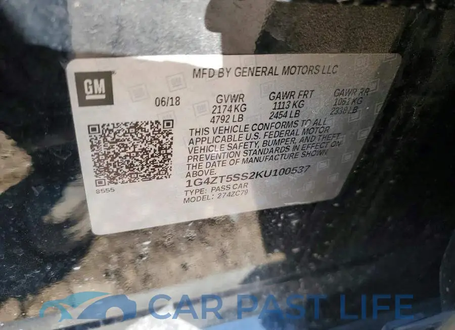 1G4ZT5SS2KU100537# 12