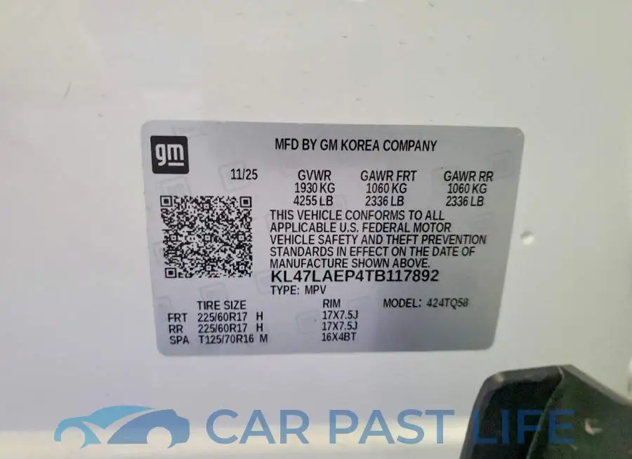 KL47LAEP4TB117892# 13