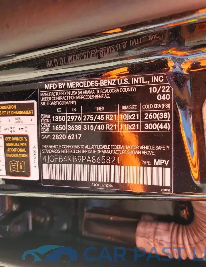 4JGFB4KB9PA865821# 13