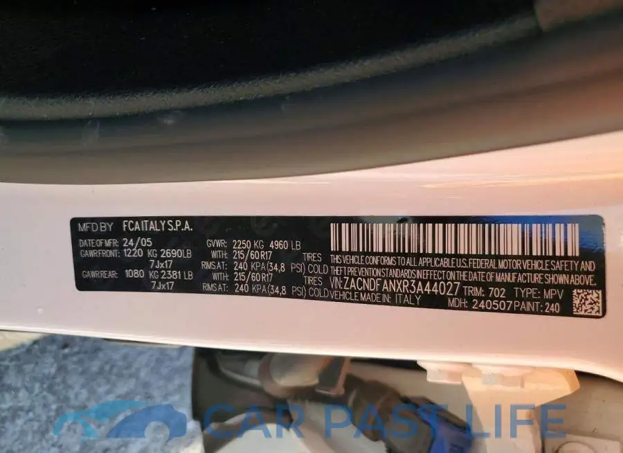 ZACNDFANXR3A44027# 14