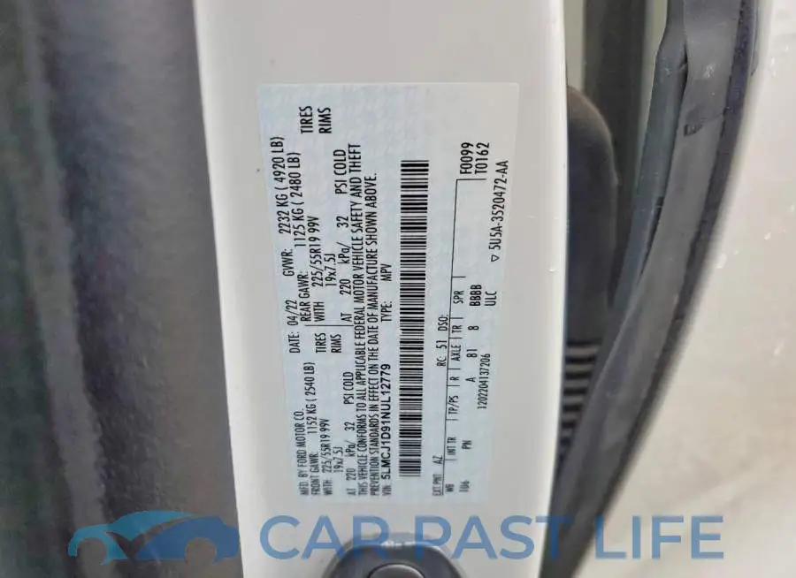5LMCJ1D91NUL12779# 12