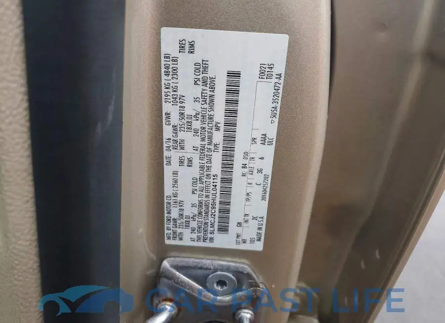 5LMCJ2C95HUL04115# 13