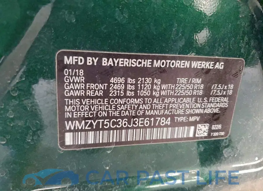 WMZYT5C36J3E61784# 12