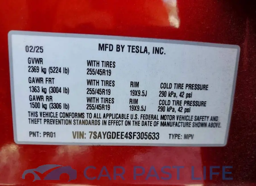 7SAYGDEE4SF305633# 13