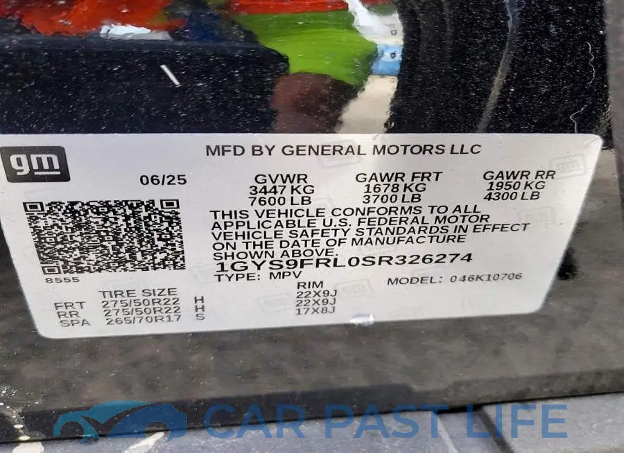 1GYS9FRL0SR326274# 13