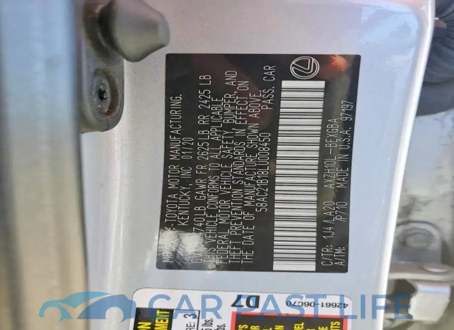 58AC21B18LU008450# 13
