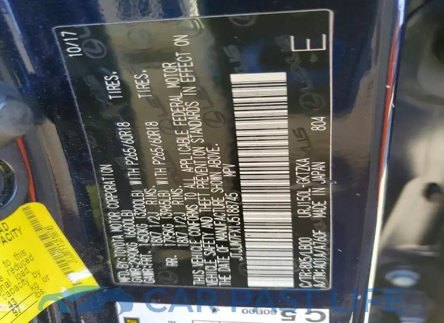 JTJJM7FX1J5188745# 12