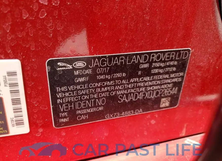 SAJAD4FX0JCP26544# 13