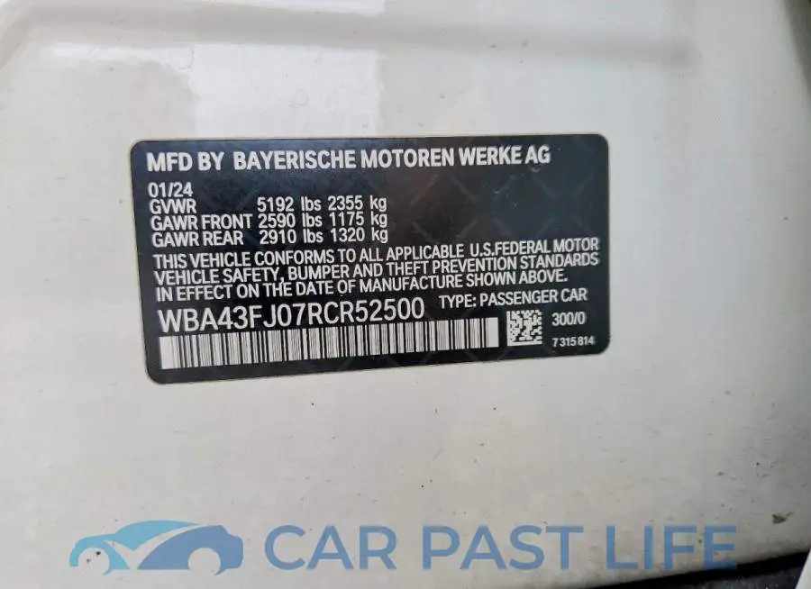 WBA43FJ07RCR52500# 12