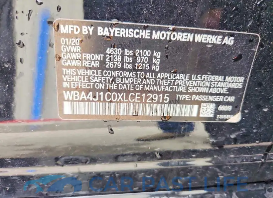 WBA4J1C0XLCE12915# 12